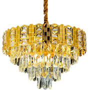 Crystal Chandelier Catherine Petito 3XE14, 30 cm átmérőjű, fényes arany, állítható magasság
