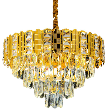 Crystal Chandelier Catherine Petito 3XE14, 30 cm átmérőjű, fényes arany, állítható magasság