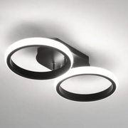 LED LED Celio, 16W, 2 kör, hideg/forró/semleges fény, fekete