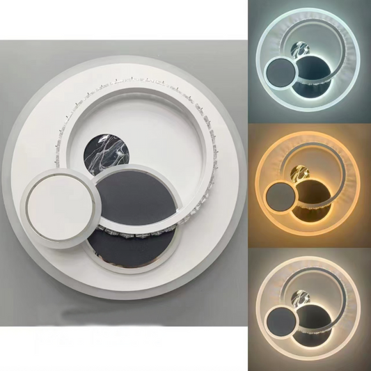LED LED Heliox, 43W, 4 kör, hideg/forró/semleges fény, fekete