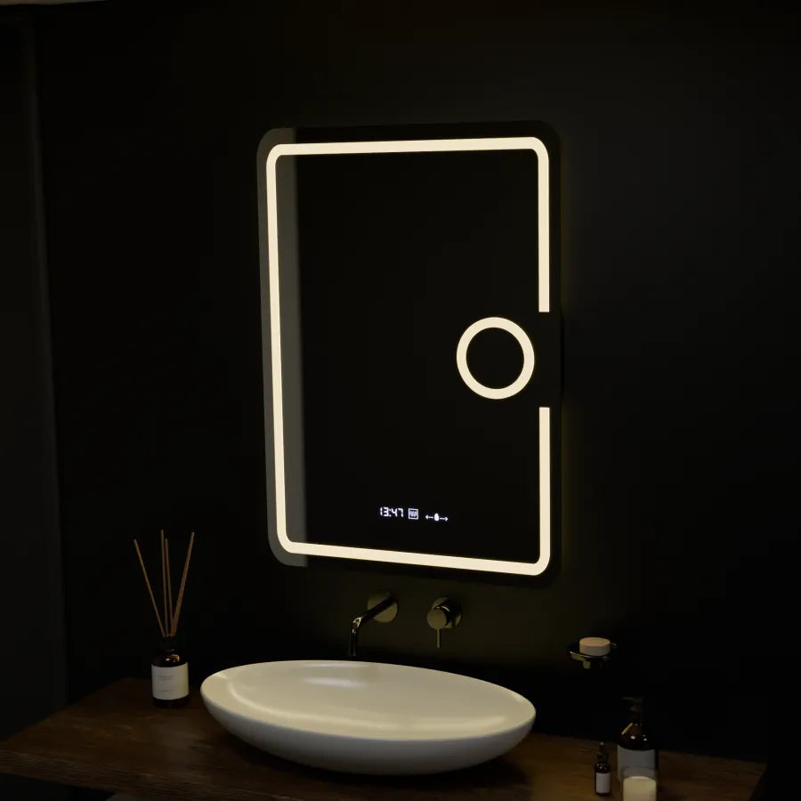 Mirror LED téglalap alakú 50x70cm eclat mozgásglow marcello viták és termáló luba cosmica dimabilil