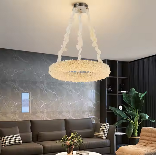 PRAGA Magno kristálycsillár, 26 W, meleg/hideg/semleges fény, átmérő 55 cm, arany, állítható magasság