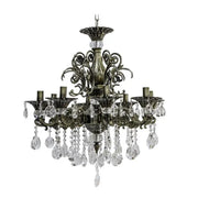 Crystal Chandelier Sanssoci Magno, 8xe14, 65 cm átmérőjű, antik sárgaréz
