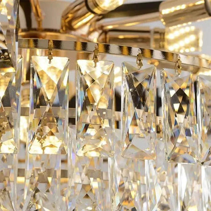Crystal Chandelier Versailles Petito 3XE14, 30 cm átmérőjű, fényes és fekete arany, állítható magasság
