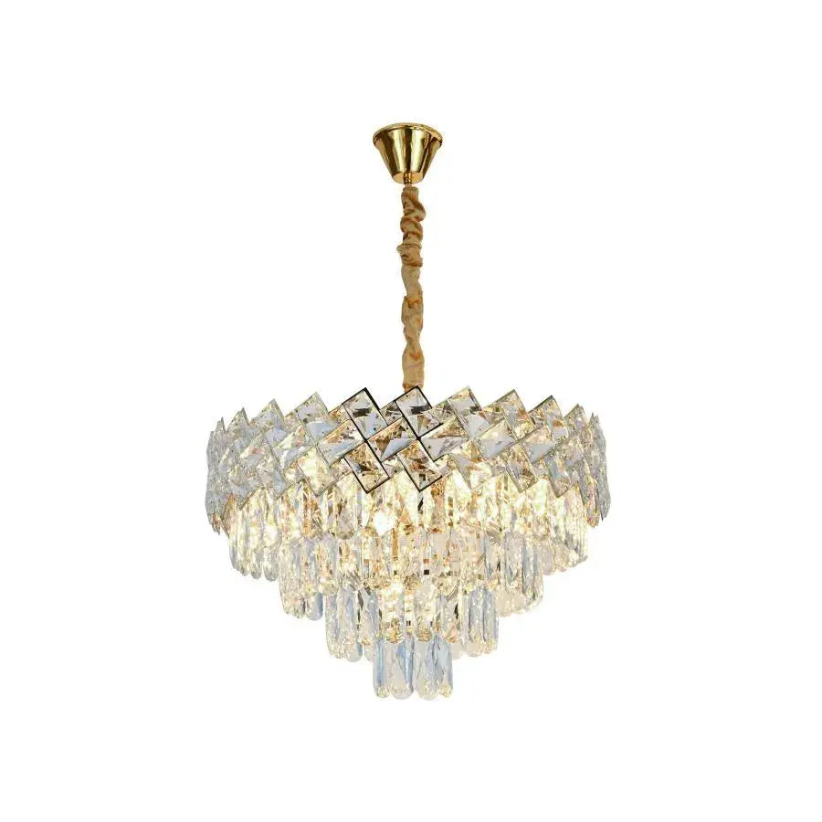 Csillár kristály windsor elegancia 6x e14, 49 cm átmérőjű, fényes arany, állítható magasság