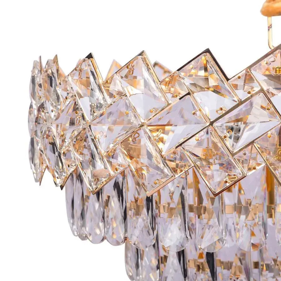 Csillár kristály windsor elegancia 6x e14, 49 cm átmérőjű, fényes arany, állítható magasság