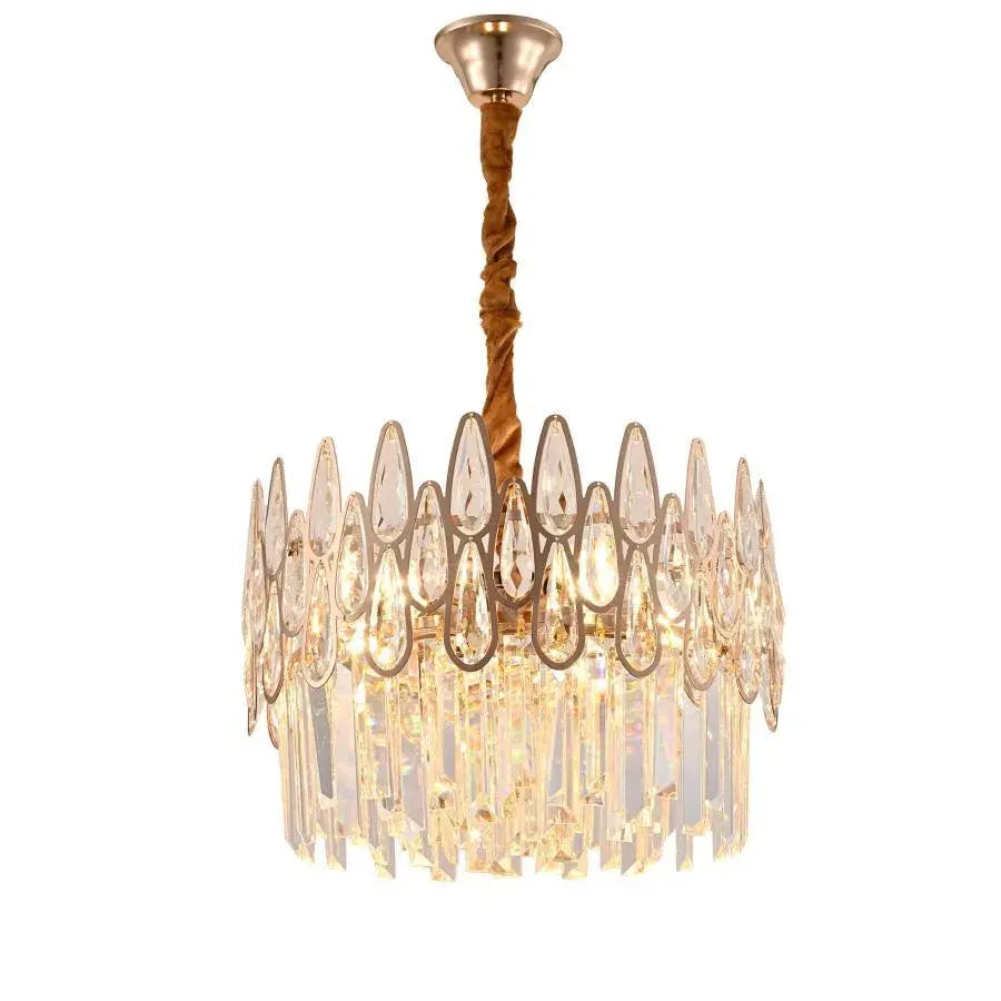 Crystal Chandelier Alhambra Noble 5X E14, 40 cm átmérőjű, fényes arany, állítható magasság
