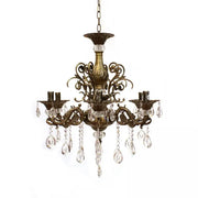 Crystal Chandelier Sanssoci Magno, 6xe14, 60 cm átmérőjű, antik sárgaréz
