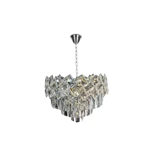 Cristal Chandelier Allan 5X E14 átmérőjű 40 cm ezüst