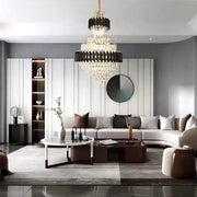 Crye Chandelier Versailles Grande Supremo 10xe14, 60 cm x átmérő 90 cm, fényes és fekete arany, állítható magasság