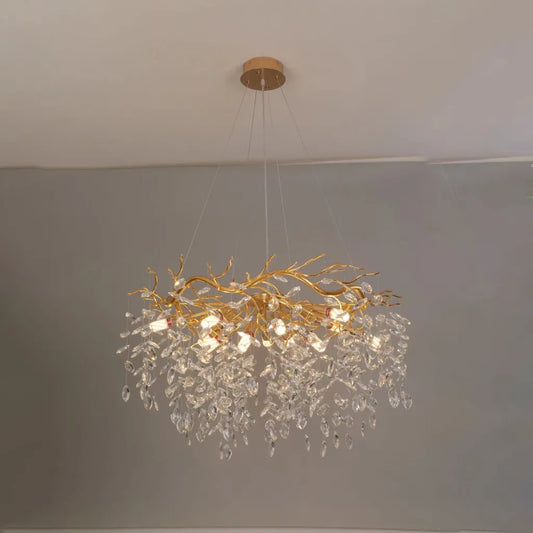 Crystal Chandelier Waltz Rhapsody, 9x G9, arany, 60 cm, állítható magasság