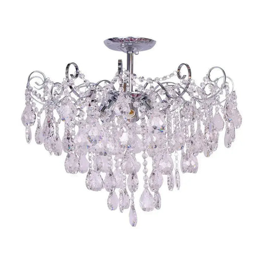 Crystal Chandelier Carson 6x E27 ezüst
