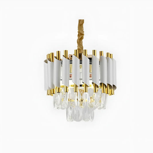 Crystal Chandelier Versailles Petito 3XE14, 30 cm átmérőjű, fényes és fehérarany, állítható magasság