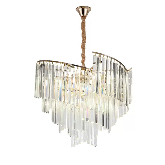 Csillár kristály trianon magno 10x e27, 56 cm átmérőjű, fényes arany, állítható magasság