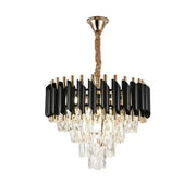 Crye Chandelier Versailles Noble 4XE14, 40 cm átmérőjű, fényes és fekete arany, állítható magasság