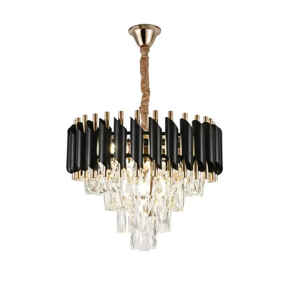 Crye Chandelier Versailles Noble 4XE14, 40 cm átmérőjű, fényes és fekete arany, állítható magasság