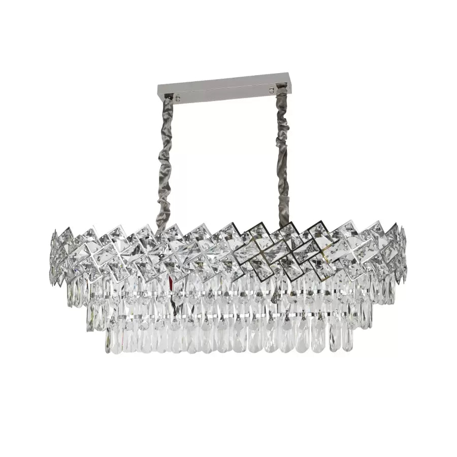 Crystal Chandelier Windsor Regalis 10xe27, 85 cm átmérőjű, fényes króm, állítható magasság