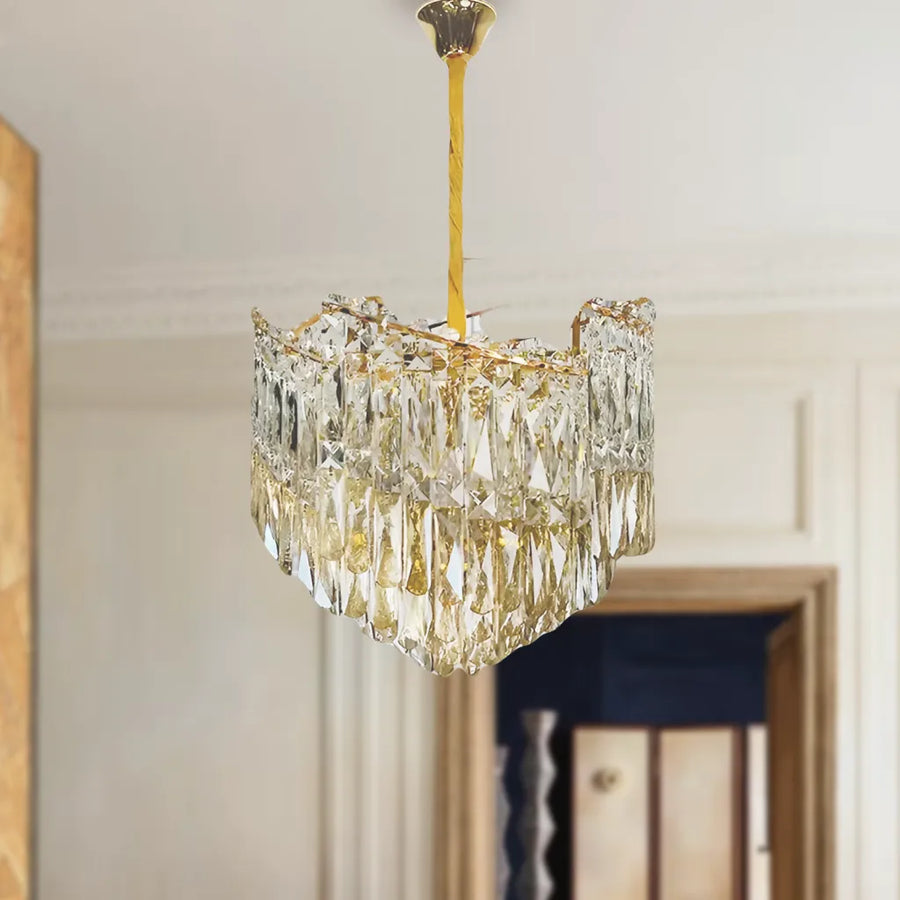 Csillár kristály topkapi eleganza 8x e14, 49 cm átmérőjű, fényes arany, állítható magasság