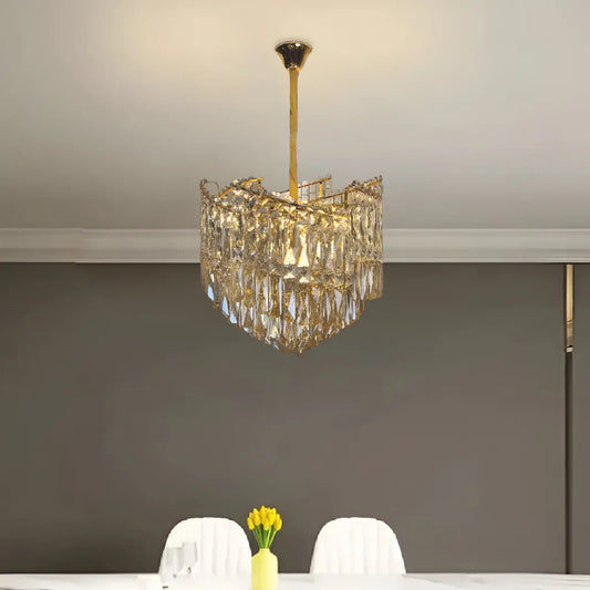 Crystal Chandelier Topkapi Noble 6xe14, 40 cm átmérőjű, fényes arany, állítható magasság