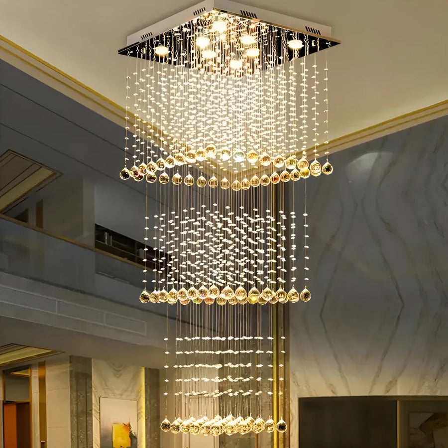 Chandier Crystal LED 80 W Saturnino arany 50 cm