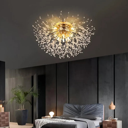 Rondo Vivace Crystal Chandelier, 8x G9, 60 cm, arany
