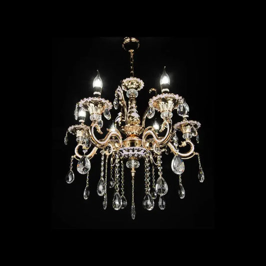 Crystal Chandelier Luciano, 6*E14, arany, fém és kristály