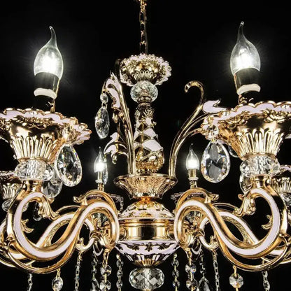 Crystal Chandelier Luciano, 6*E14, arany, fém és kristály