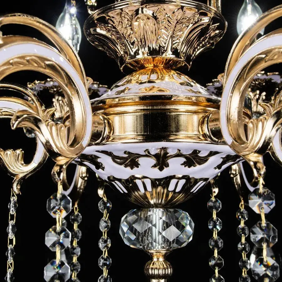 Crystal Chandelier Luciano, 6*E14, arany, fém és kristály