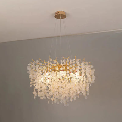 Cristal Waltz Serenade csillár, 5x G9, arany, 45 cm, állítható magasság