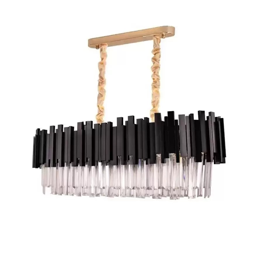 Crystal Chandelier Blois regalis 8xe27, 80 cm átmérőjű, fekete, állítható magasság