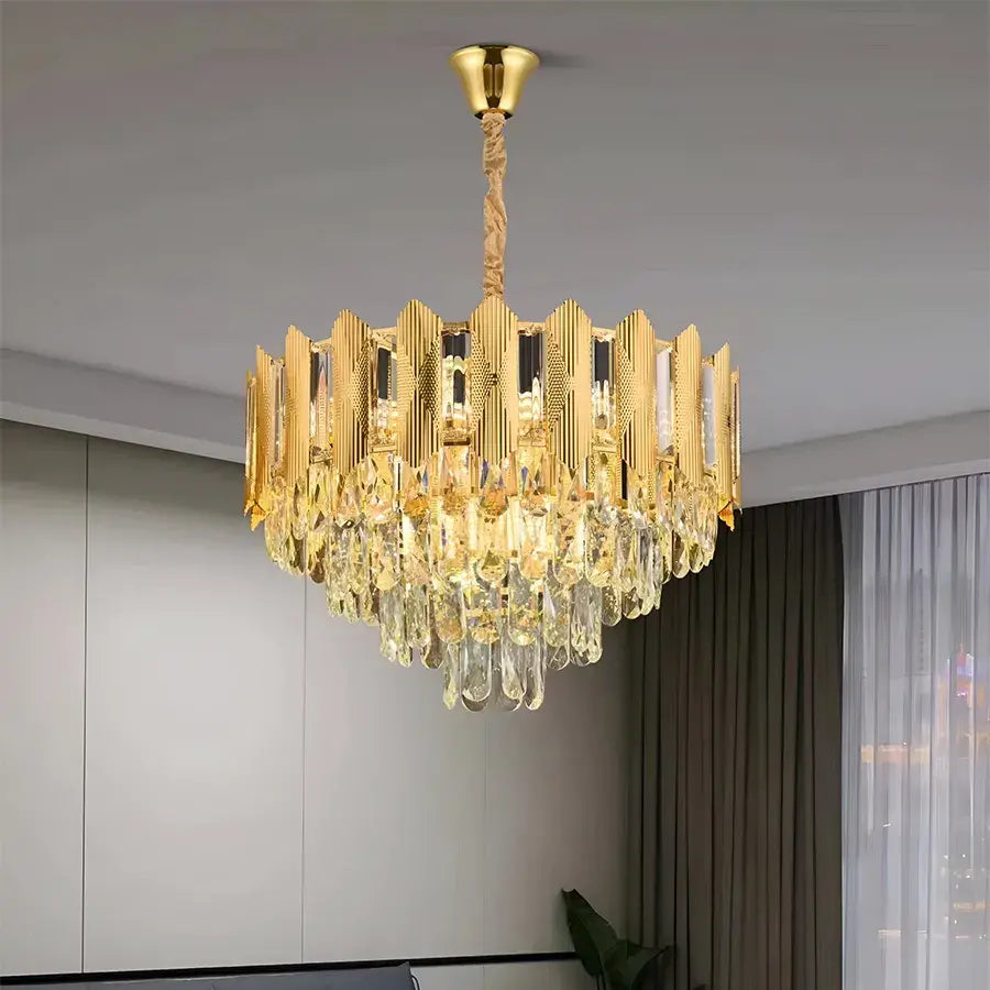 Crystal Chandelier Buckingham Noble 5XE14, 40 cm átmérőjű, arany, állítható magasság