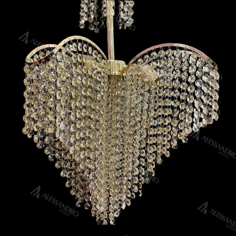 Crystal Chandelier Conwy Eleganza, 4xe27, 47 cm átmérőjű, arany