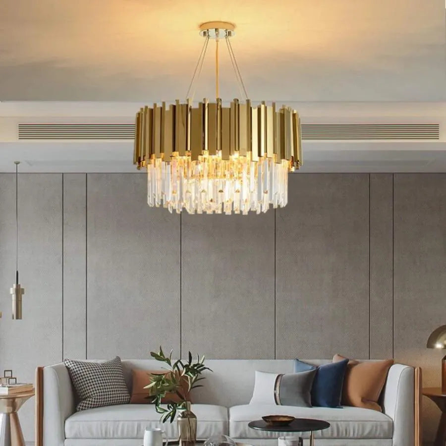 Chandelier Grazia Diego, 49 cm átmérőjű, 5x E14 arany, állítható magasság