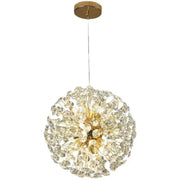 Crystal Chandelier perc 8x G9, 40 cm átmérőjű, fényes arany, állítható magasság