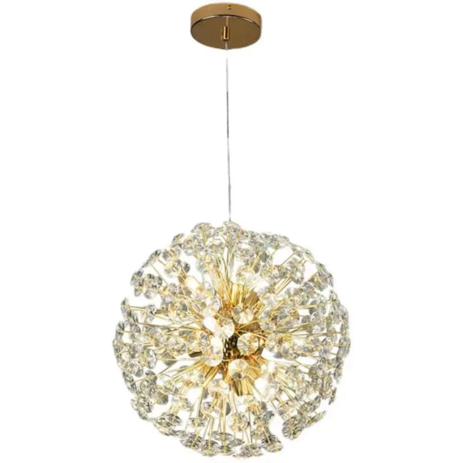 Crystal Chandelier perc 8x G9, 40 cm átmérőjű, fényes arany, állítható magasság