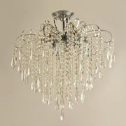 Cristal Chandelier ego 9x E27, 60 cm átmérőjű, fényes króm