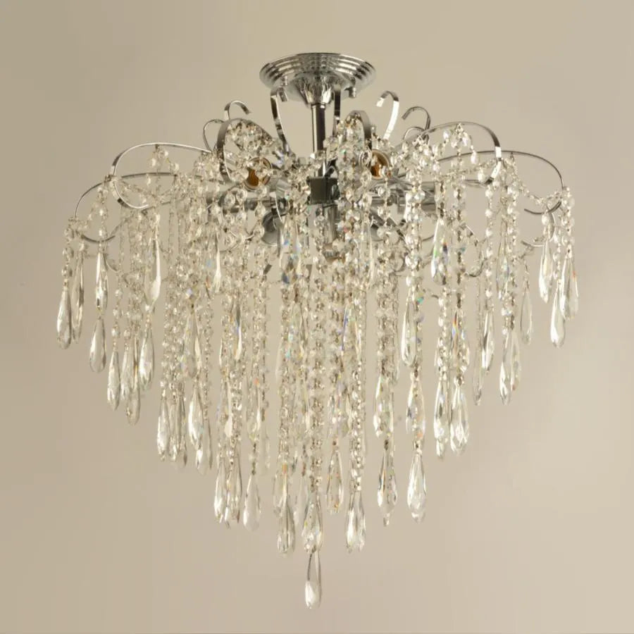 Cristal Chandelier ego 9x E27, 60 cm átmérőjű, fényes króm
