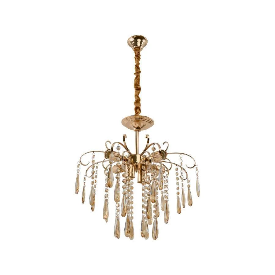 Kelsi Chandelier, 6*E27, Crystal, Arany