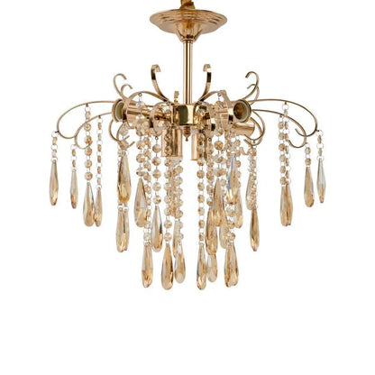 Kelsi Chandelier, 6*E27, Crystal, Arany