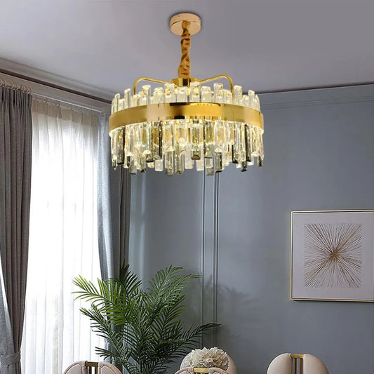 Achim LED -csillár távirányítóval, 120W, Daisy, 50 cm átmérőjű, arany