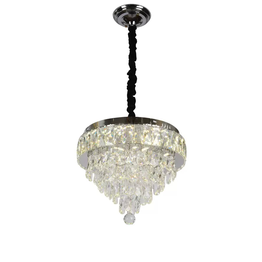 LED Crystal csillár távirányítóval Arturo 40W méretű ezüst