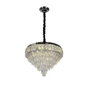 Candelabru LED Cristal Cu Telecomanda Austin 56W dimabil argintiu