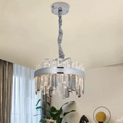 Crystal LED csillár Miguel 92W méretű ezüst távirányítóval