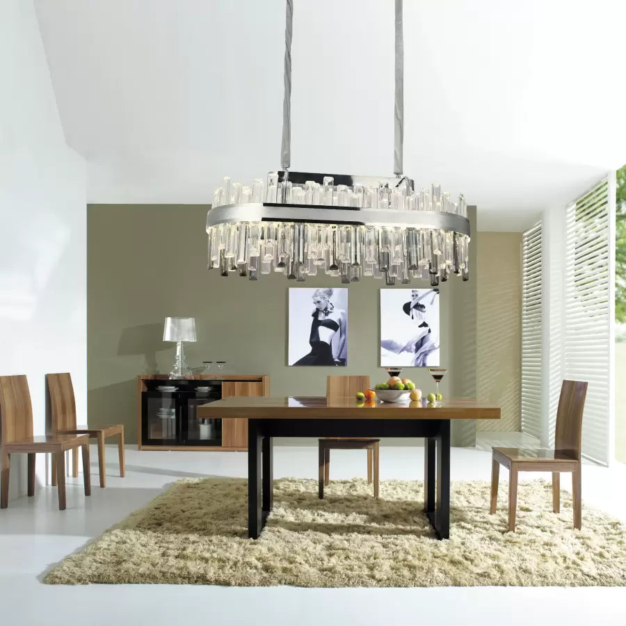 LED Crystal Chandelier Morgan 140W ezüst távirányítóval