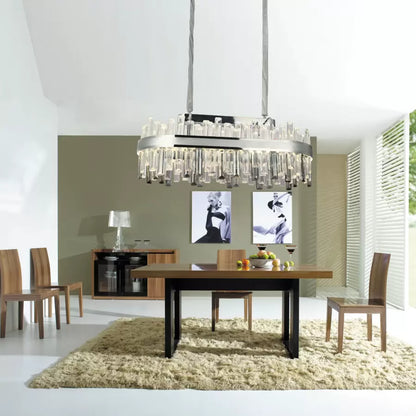 LED Crystal Chandelier Morgan 140W ezüst távirányítóval