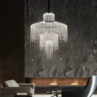 Crystal LED csillár Oscar távirányítóval 59W ezüst százszorszép