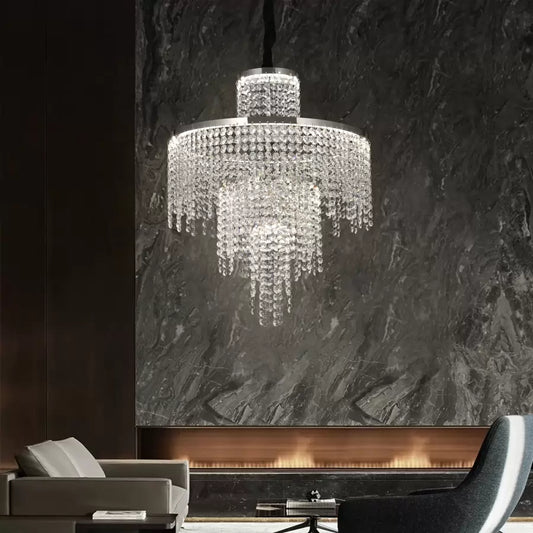 Crystal LED csillár Oscar távirányítóval 59W ezüst százszorszép