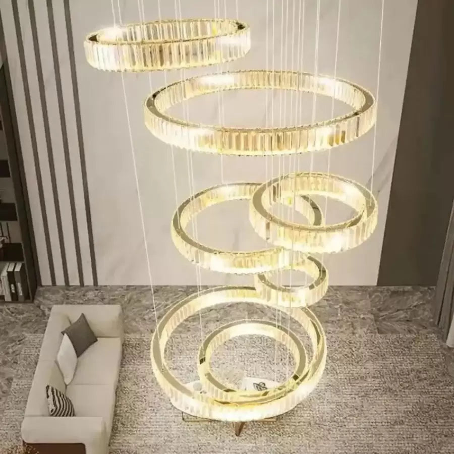LED Crystal Chandelier Messiás 128W ezüst távvezérlővel