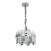 Crystal LED csillár Miguel 92W méretű ezüst távirányítóval