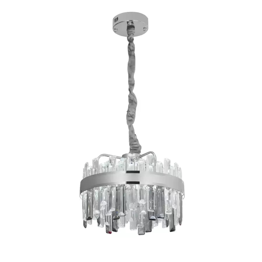 Crystal LED csillár Miguel 92W méretű ezüst távirányítóval